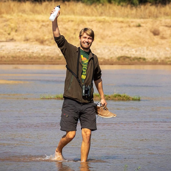 Mario Voss auf Safari am Luangwa