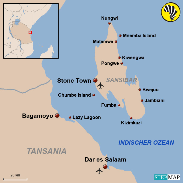 Sansibar Landkarte