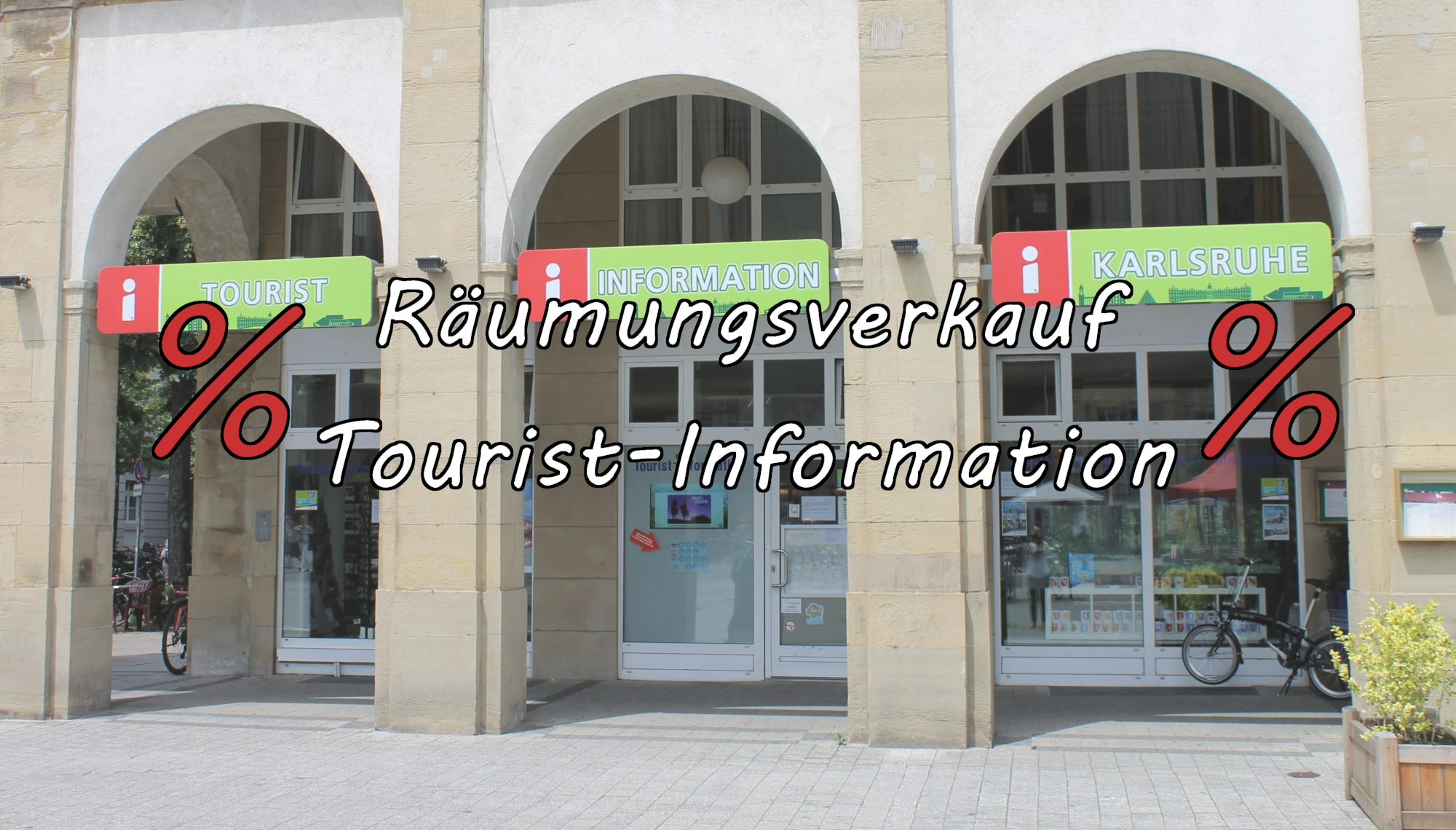Räumungsverkauf der Tourist-Information Karlsruhe
