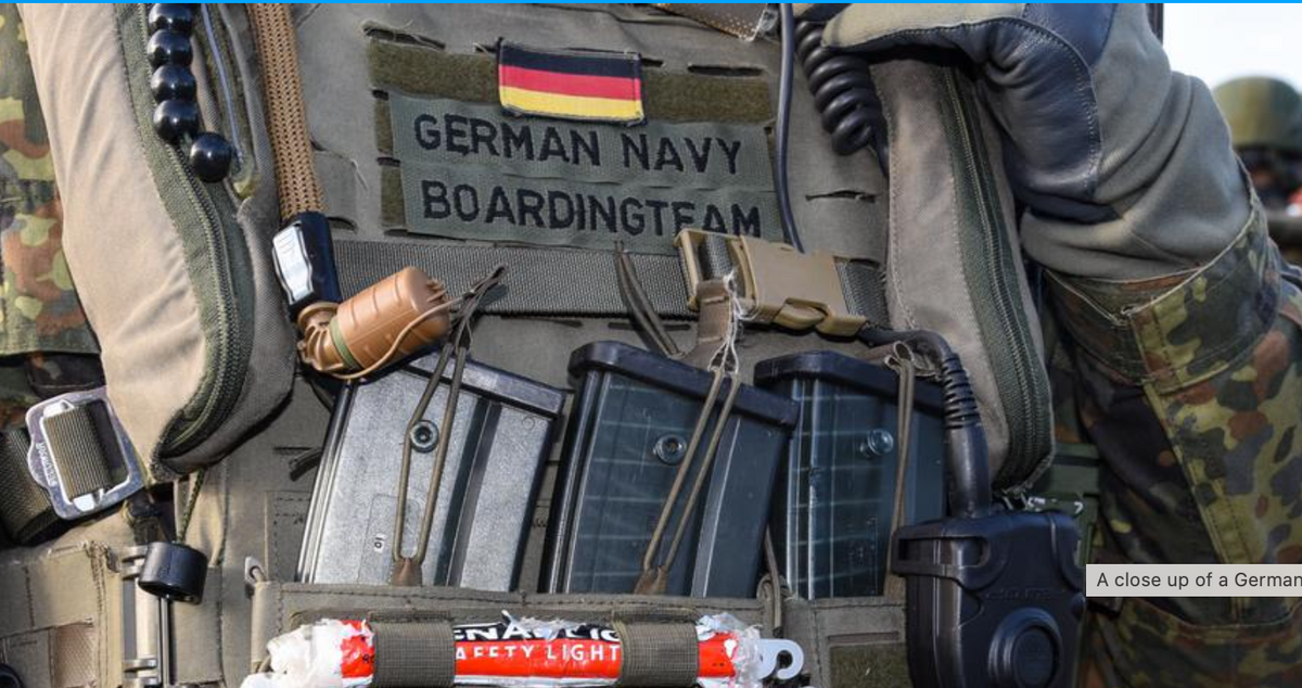 Close up German soldier in his gear