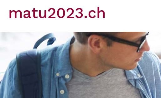 Bild der Internetseite www.matu2023.ch
