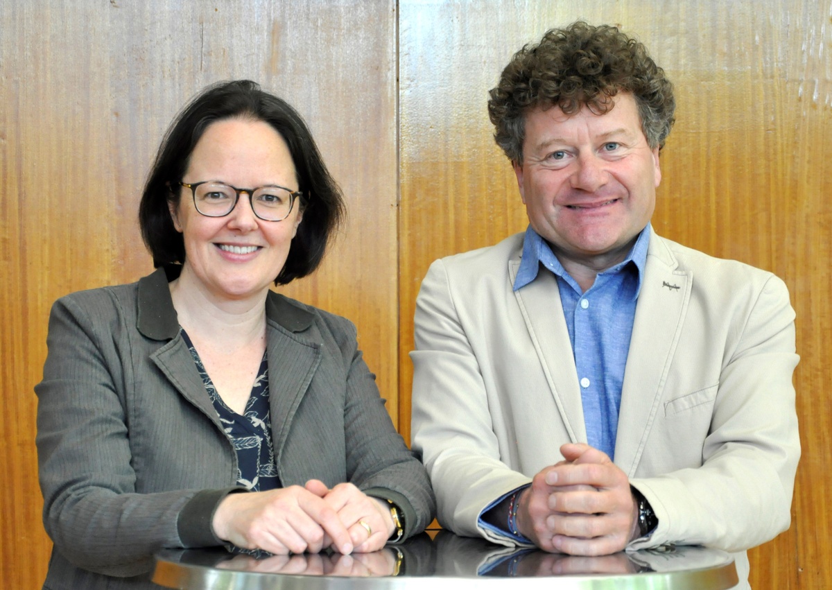 Birgit Potjer et Matthias Küng, directrice et directeur du gymnase de Neufeld