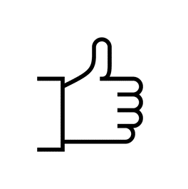 Icon Hand mit Daumen gegen oben